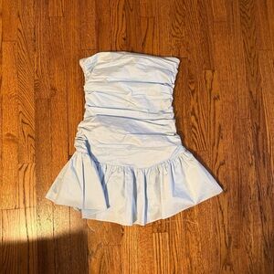 Light Blue Strapless Dress